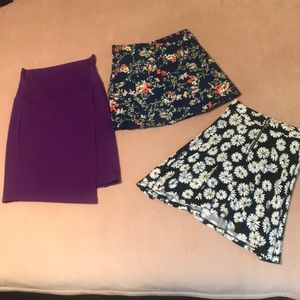 NWOT mini summer skirt bundle! Athleta, Xhilaration, and SO fit for an XS woman.